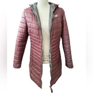 New Balance Hooded Long Puffer Coat Size Small
